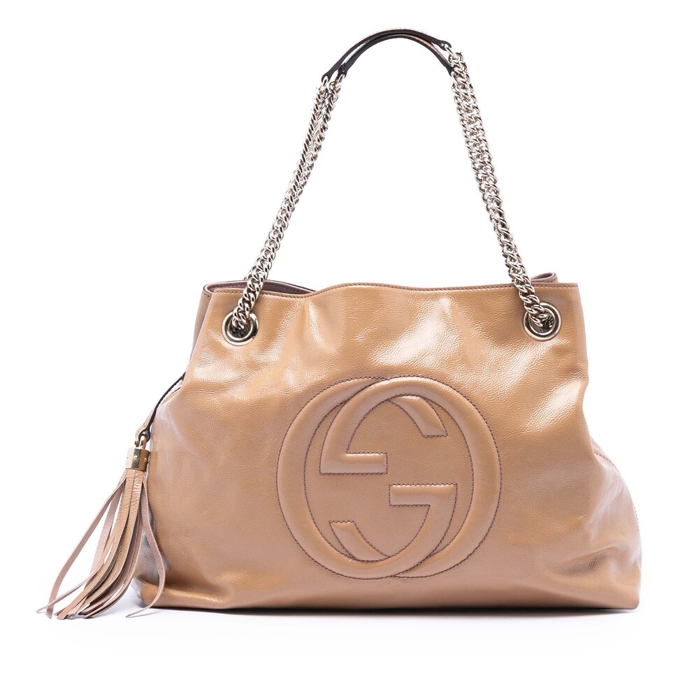Pre-Loved Gucci Medium Patent Soho Chain Tote - Picture 1 of 7